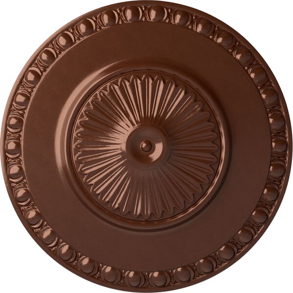 Ekena Millwork Lyon Ceiling Medallion (Fits Canopies up to 3 5/8"), Hand-Painted Copper Penny, 23 1/2"OD x 3 1/4"P CM23LYCPS - main